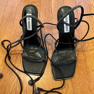 Sparkly Steve Madden High Heels with Tie Straps